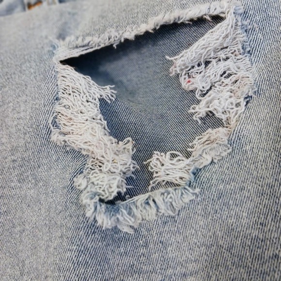 CELEBRITY PINK Jeans Plus Sz 20 The Bestie Lt Blue MODERN Open Knee DISTRESSED - Picture 6 of 16